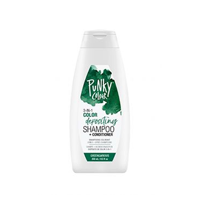 Punky Colour 3-IN-1 Color Depositing Shampoo + Conditioner - Greengarious (250mL) - AtsiHairSupplies