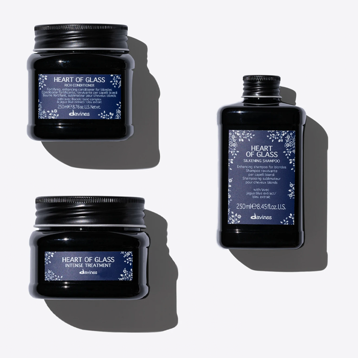 Davines Heart of Glass Shampoo Conditioner Treatment Pack - AtsiHairSupplies