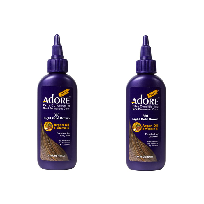 Adore Plus Semi Permanent Hair Colour Gold Brown 360 Duo - 100mL