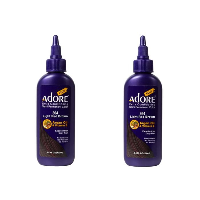 Adore Plus Semi Permanent Hair Colour Light Red Brown 364 Duo - 100mL - AtsiHairSupplies