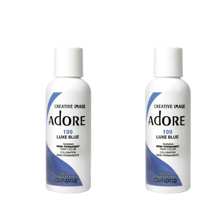 Adore  Semi-Permanent Hair Colour 199 Luxe Blue Duo (2x118mL) - AtsiHairSupplies