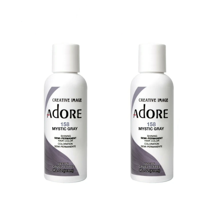 Adore Semi-Permanent Hair Colour 158 Mystic Gray Duo - 118mL - AtsiHairSupplies