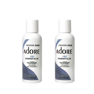 Adore  Semi-Permanent Hair Colour 198 Powder Blue Duo (2x118mL) - AtsiHairSupplies