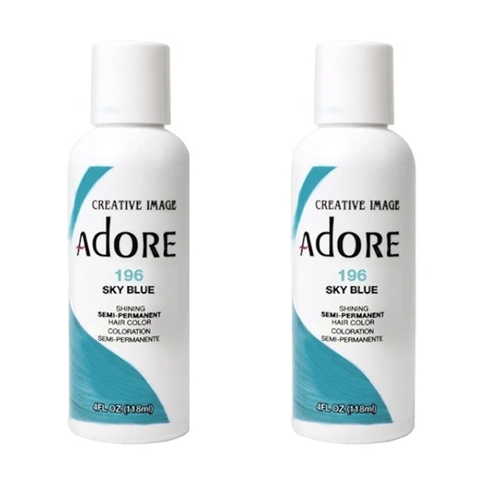 Adore Semi-Permanent Hair Colour 196 Sky Blue Duo - 118mL - AtsiHairSupplies