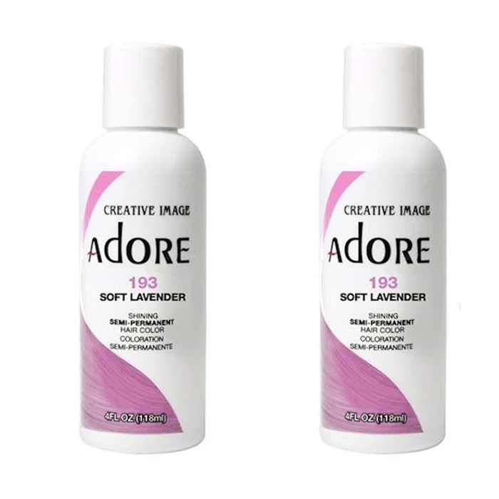 Adore  Semi-Permanent Hair Colour 193 Soft Lavender Duo (2x118mL)
