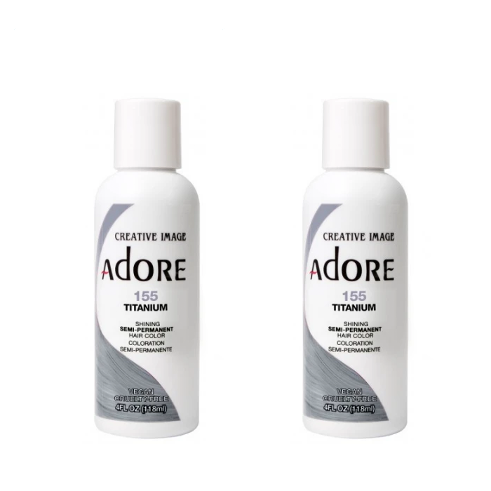 Adore Semi-Permanent Hair Colour 155 Titanium Duo - 118mL - AtsiHairSupplies
