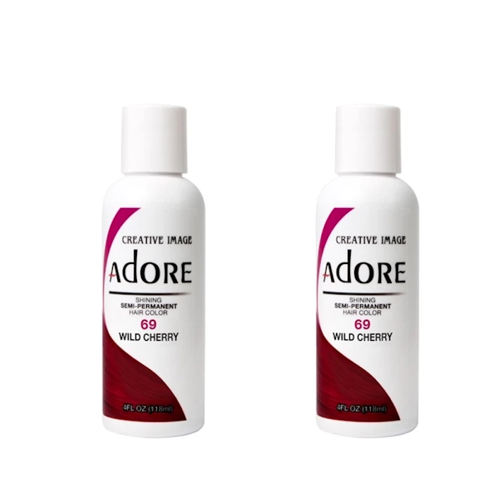 Adore  Semi-Permanent Hair Colour 69 Wild Cherry Duo (2x118mL) - AtsiHairSupplies