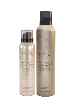 Pure Oomph Wax Spray & Plumping Clay Spray Duo (100ml & 200ml)