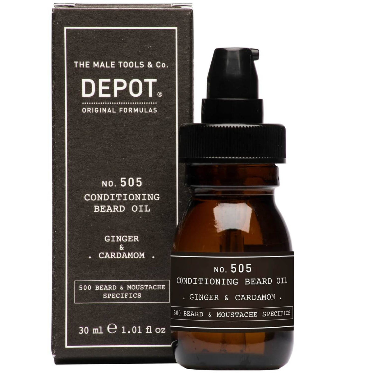 DEPOT NO. 505 CONDITIONING BEARD OIL .GINGER & CARDAMOM. 30ml