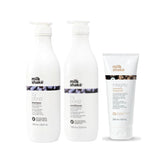 Milk_Shake Icy Blond Shampoo & Conditioner + Integrity Treatment - Trio Pack (2x1L + 200ml)