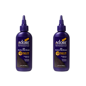 Adore Plus Semi Permanent Hair Colour Medium Red Brown 372 Duo - 100mL - AtsiHairSupplies